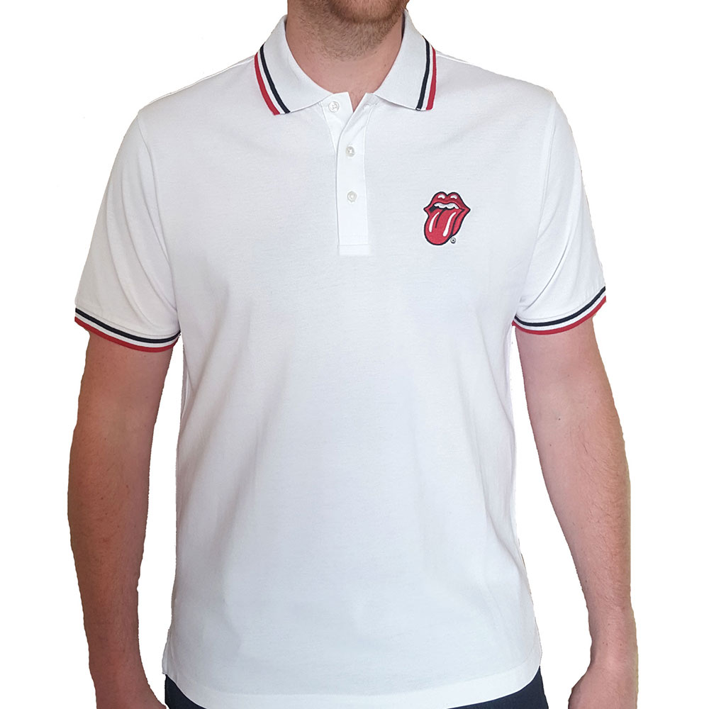 The Rolling Stones Unisex Polo Shirt: Classic Tongue (Large)