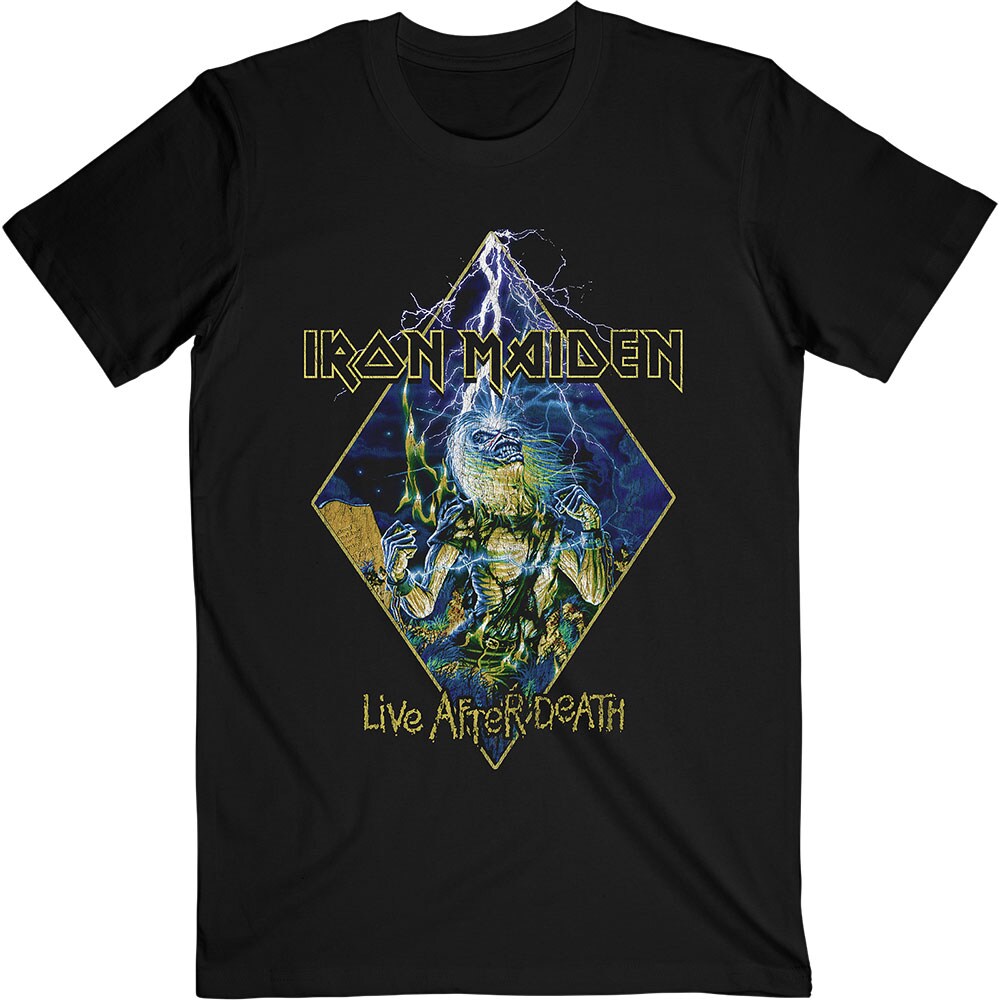 Iron Maiden Unisex T-Shirt: Live After Death Diamond (Medium)