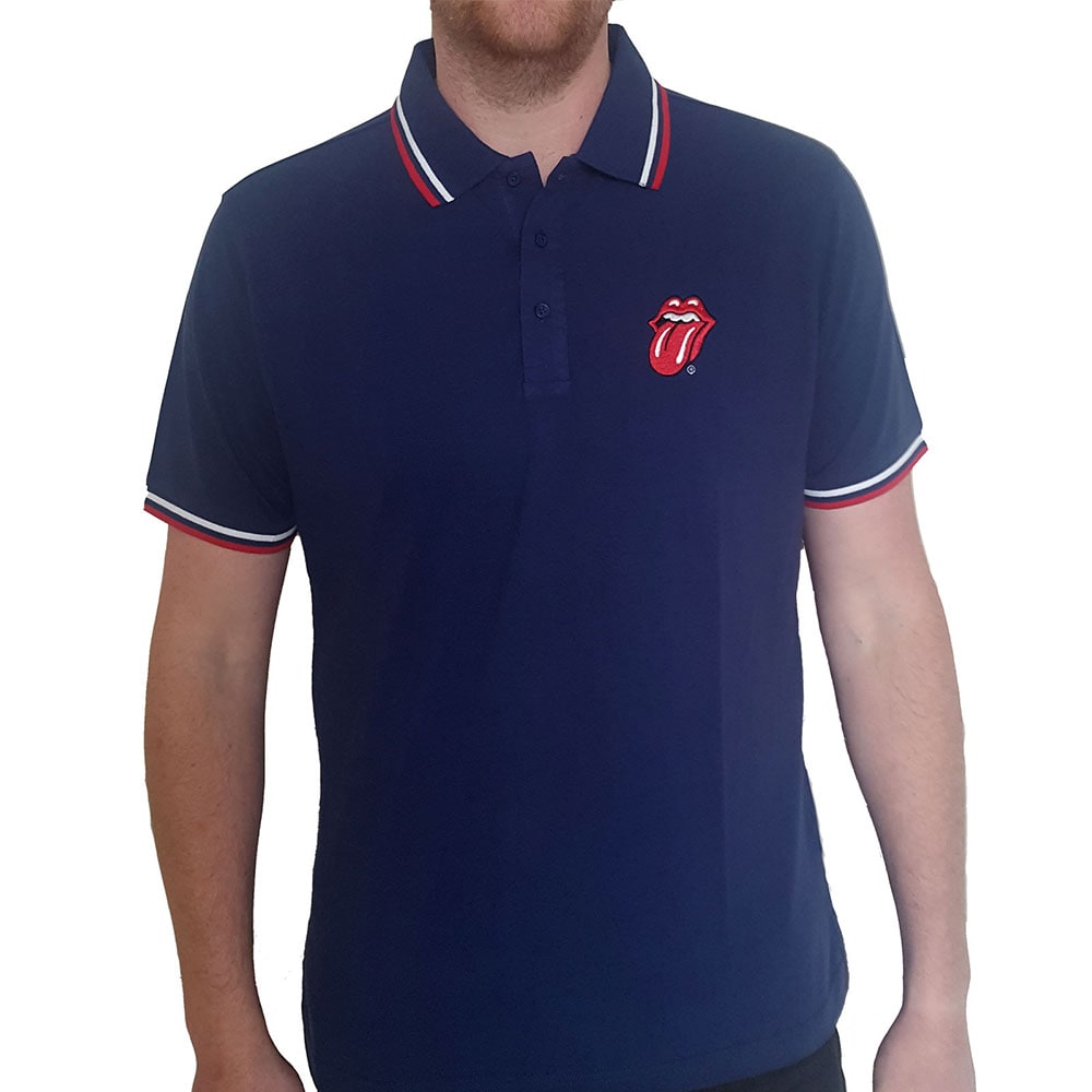 The Rolling Stones Unisex Polo Shirt: Classic Tongue (Large)