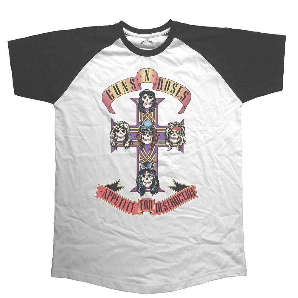 Guns N' Roses Unisex Raglan T-Shirt: Appetite for Destruction (XX-Large) - 2