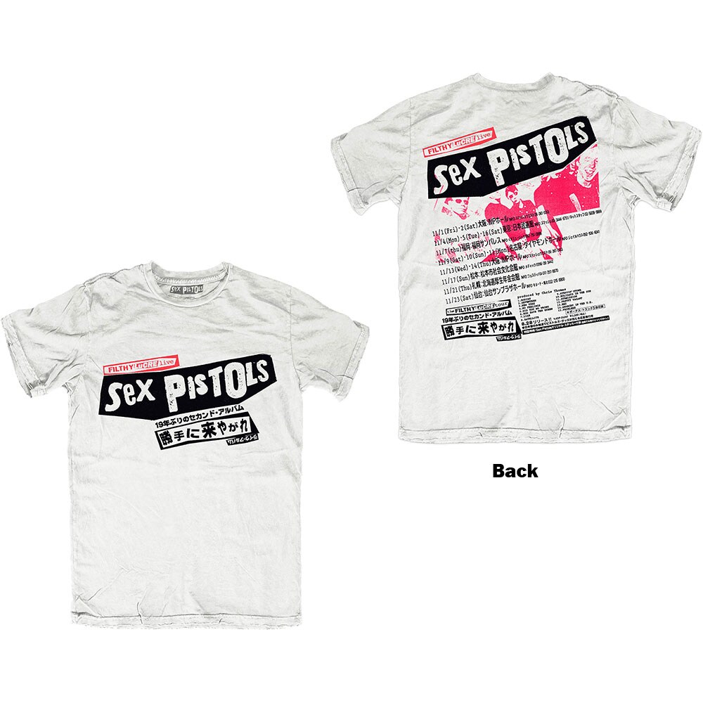 The Sex Pistols Unisex T-Shirt: Filthy Lucre Japan (Back Print) (Small)