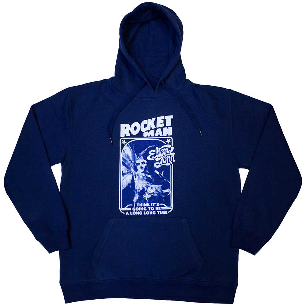 Elton John Unisex Pullover Hoodie: Rocketman - Feather Suit Mono (XX-Large)