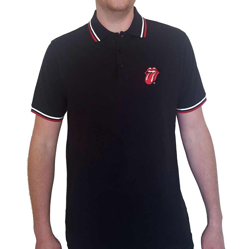 The Rolling Stones Unisex Polo Shirt: Classic Tongue (Small)