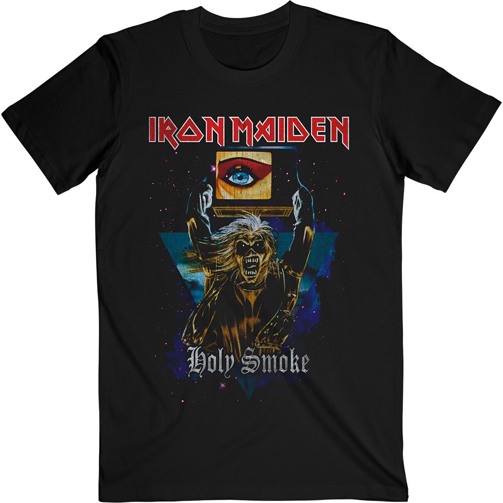 Iron Maiden Unisex T-Shirt: Holy Smoke Space Triangle (XX-Large)