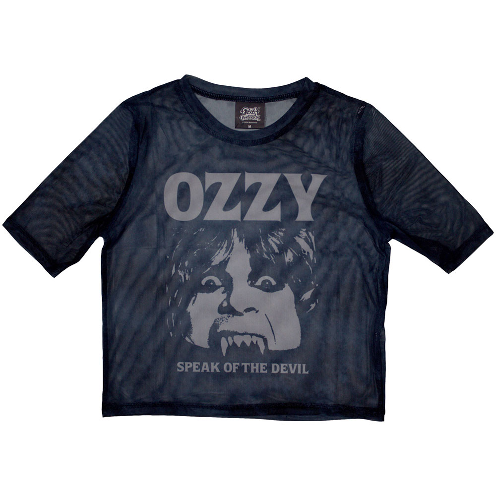 Ozzy Osbourne Ladies Crop Top: Speak Of The Devil (Mesh) (X-Large)