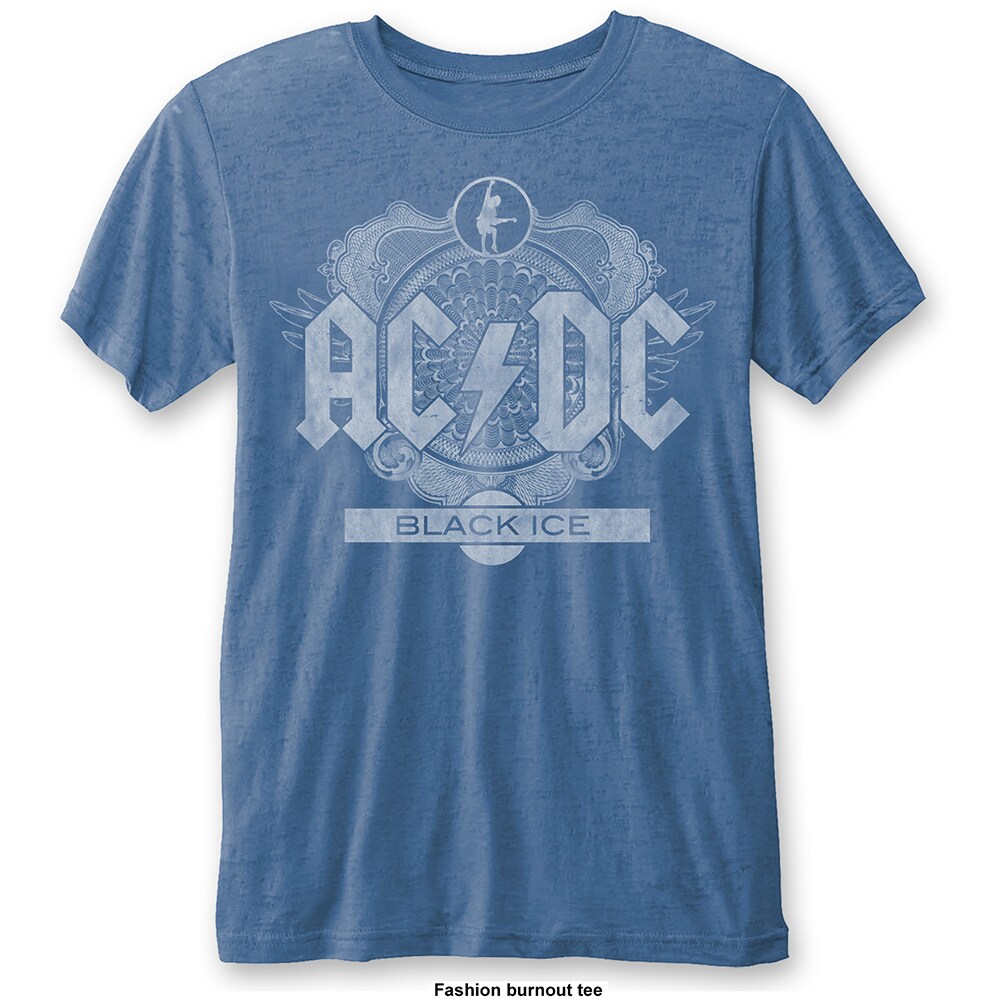 AC/DC Unisex Fashion Tee: Black Ice (Burn Out) (Medium) - 2