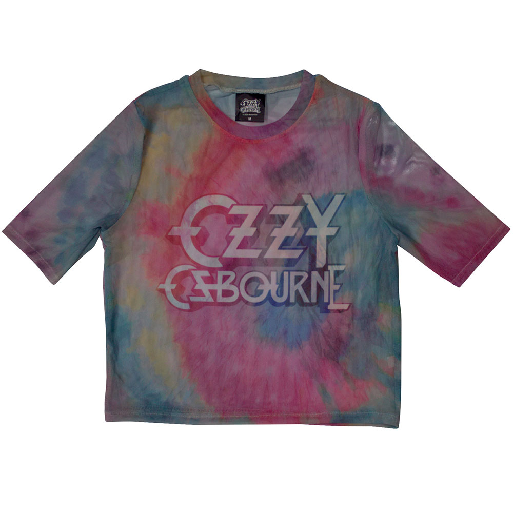 Ozzy Osbourne Ladies Crop Top: Logo (Mesh) (Small)