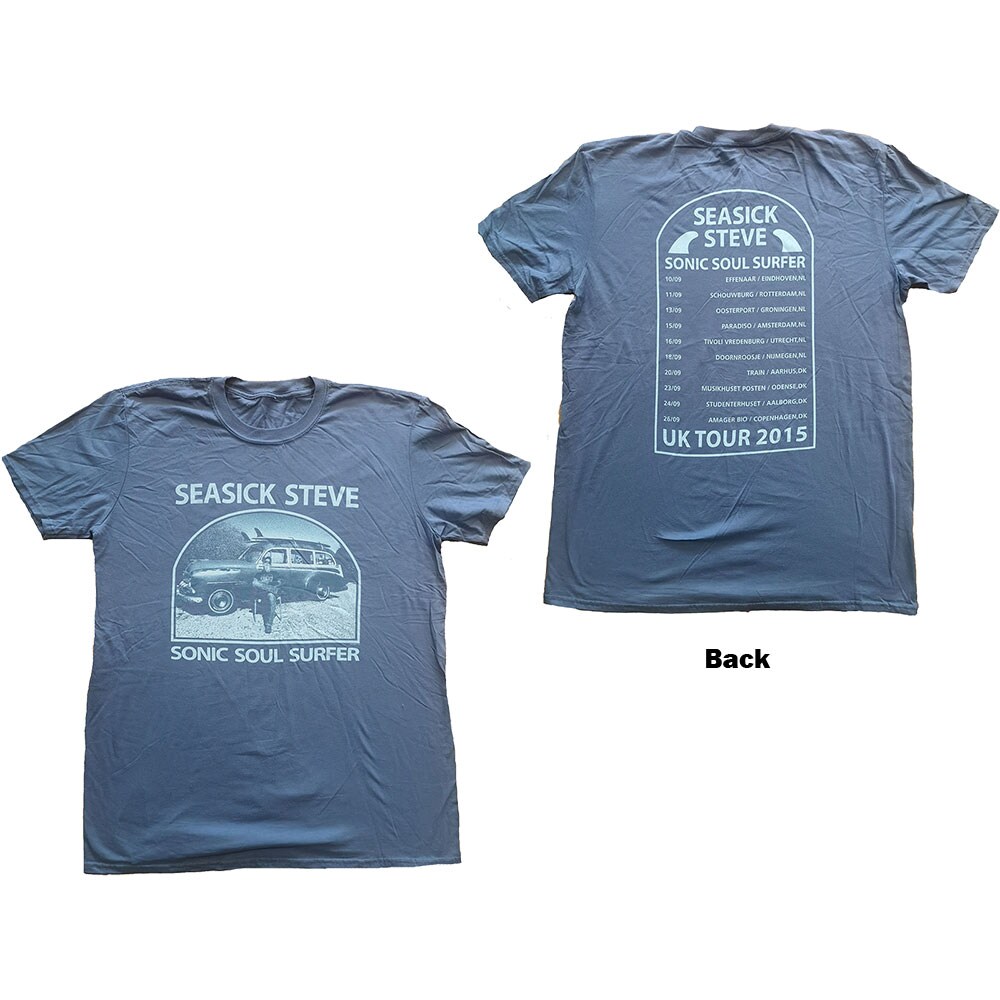 Seasick Steve Unisex T-Shirt: Sonic Soul Surfer (Back Print) (Small)