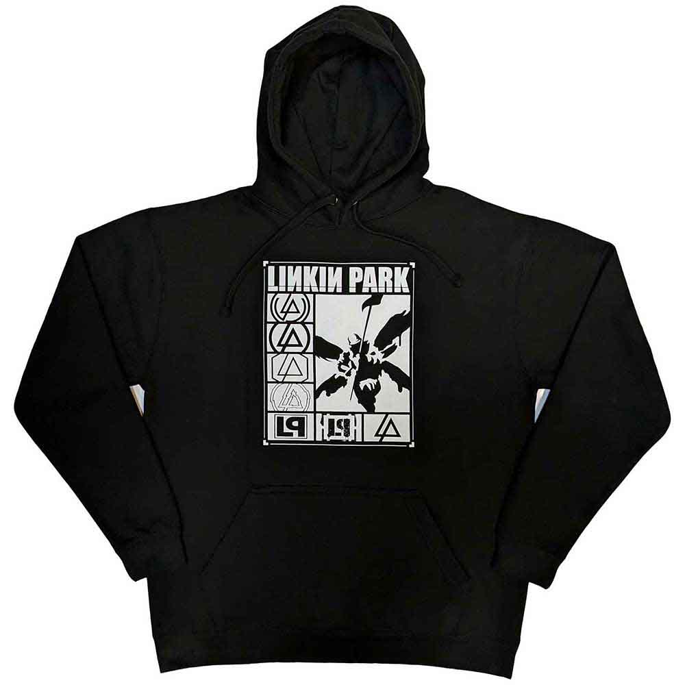 Linkin Park Unisex Pullover Hoodie: Logos Rectangle (Small)