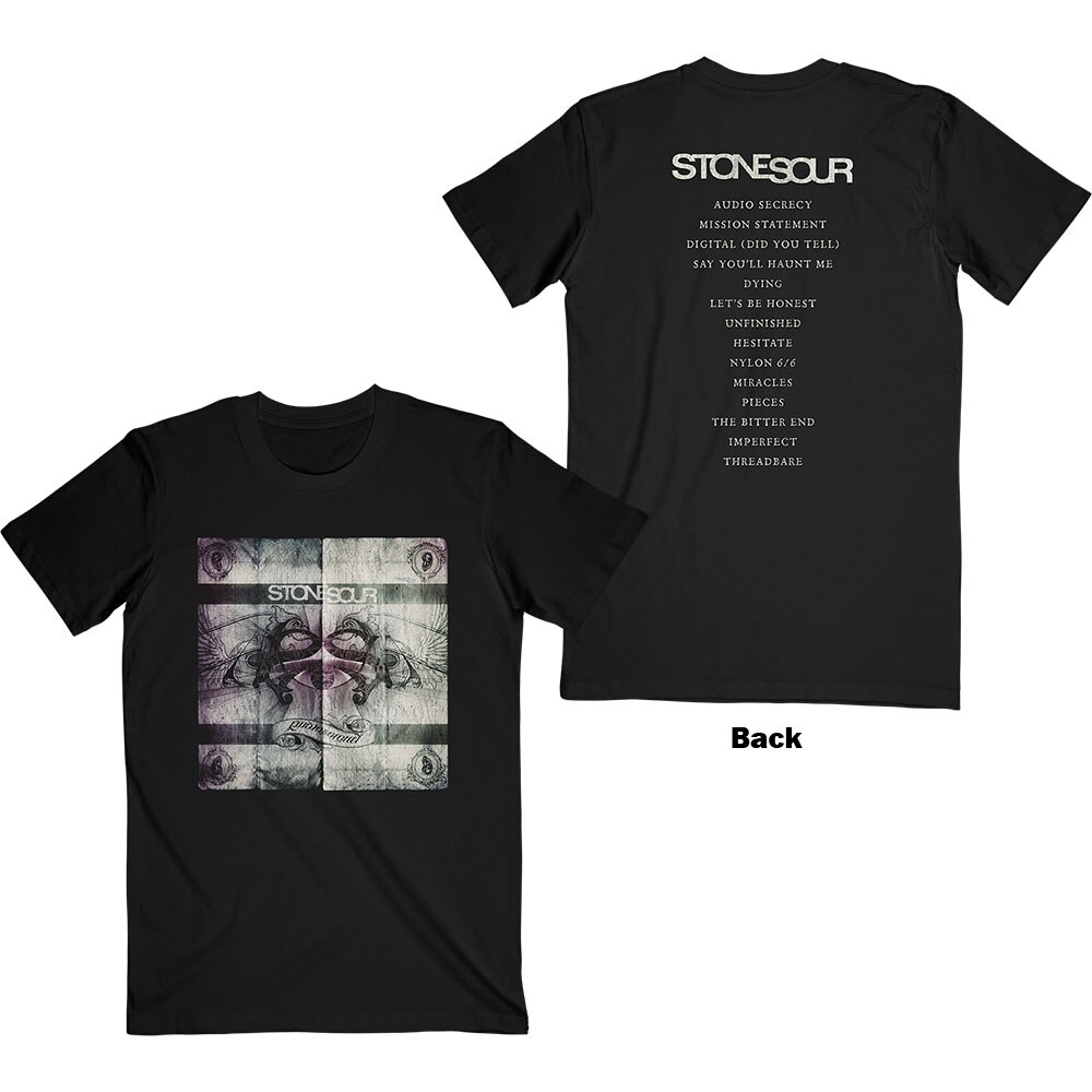 Stone Sour Unisex T-Shirt: Audio Secrecy Square (Back Print) (XX-Large)