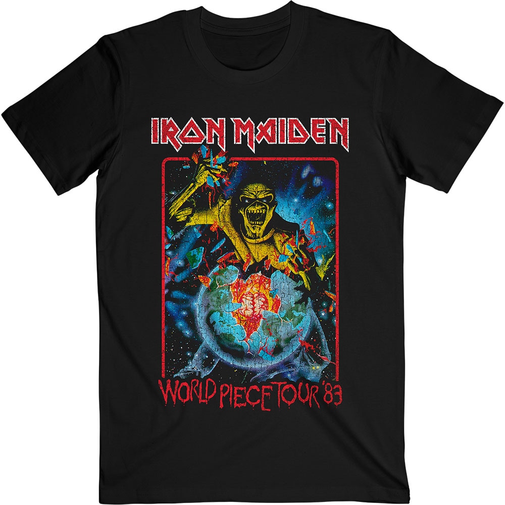 Iron Maiden Unisex T-Shirt: World Piece Tour '84 V.1. (X-Large)