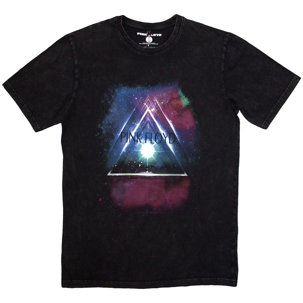 Pink Floyd Unisex Stone Wash T-Shirt: Space Prism (X-Large)