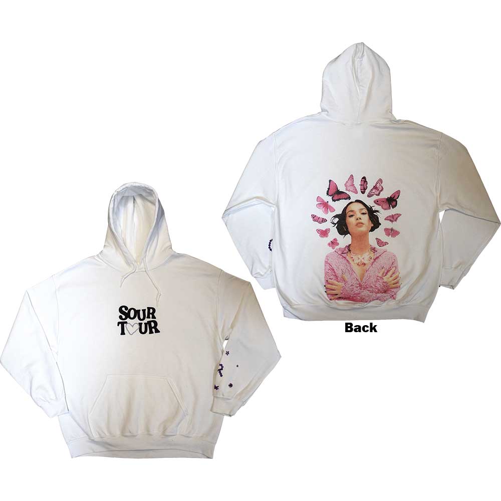Olivia Rodrigo Unisex Pullover Hoodie: Butterfly Halo (Back Print) (Small)