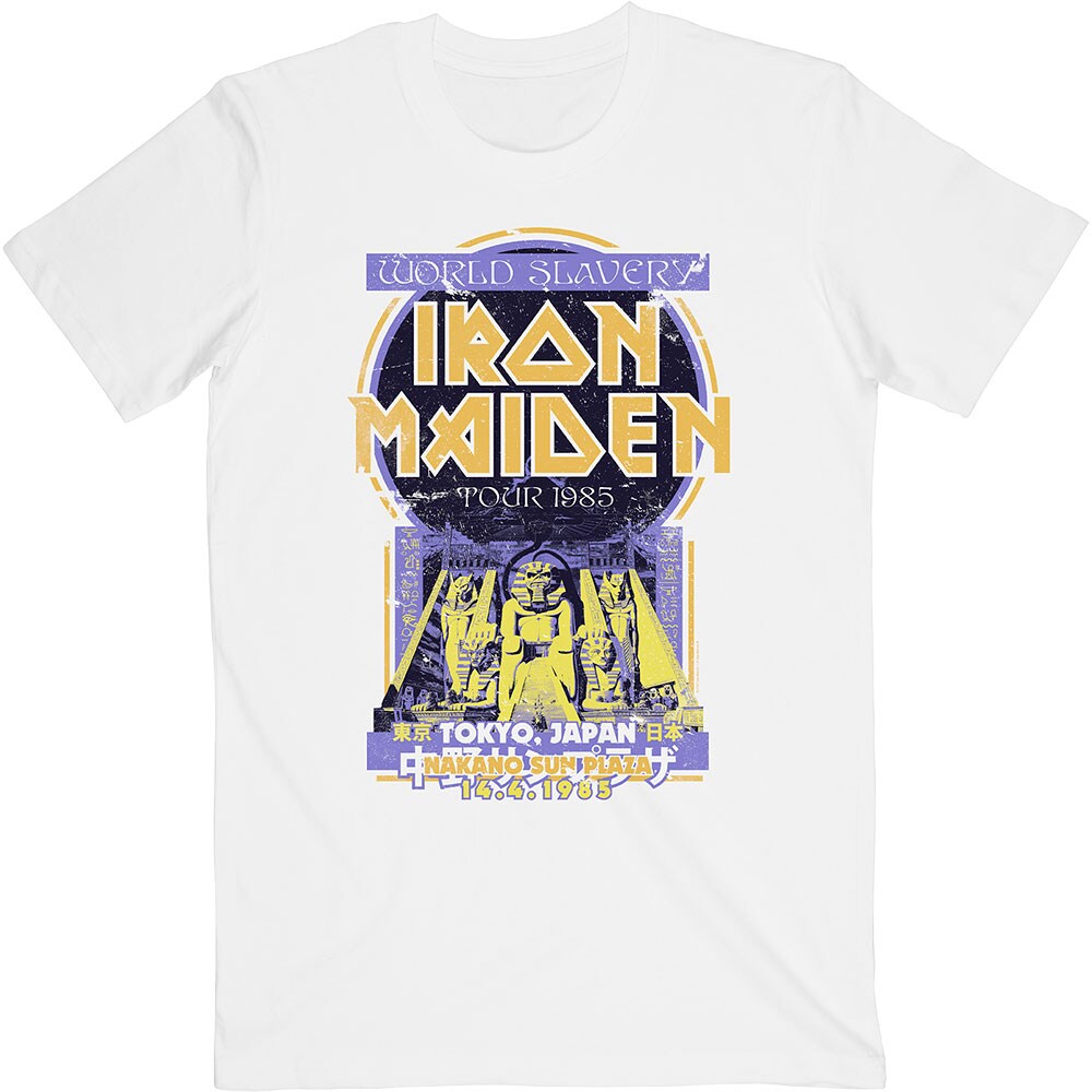 Iron Maiden Unisex T-Shirt: Powerslave Japan Flyer (X-Large)
