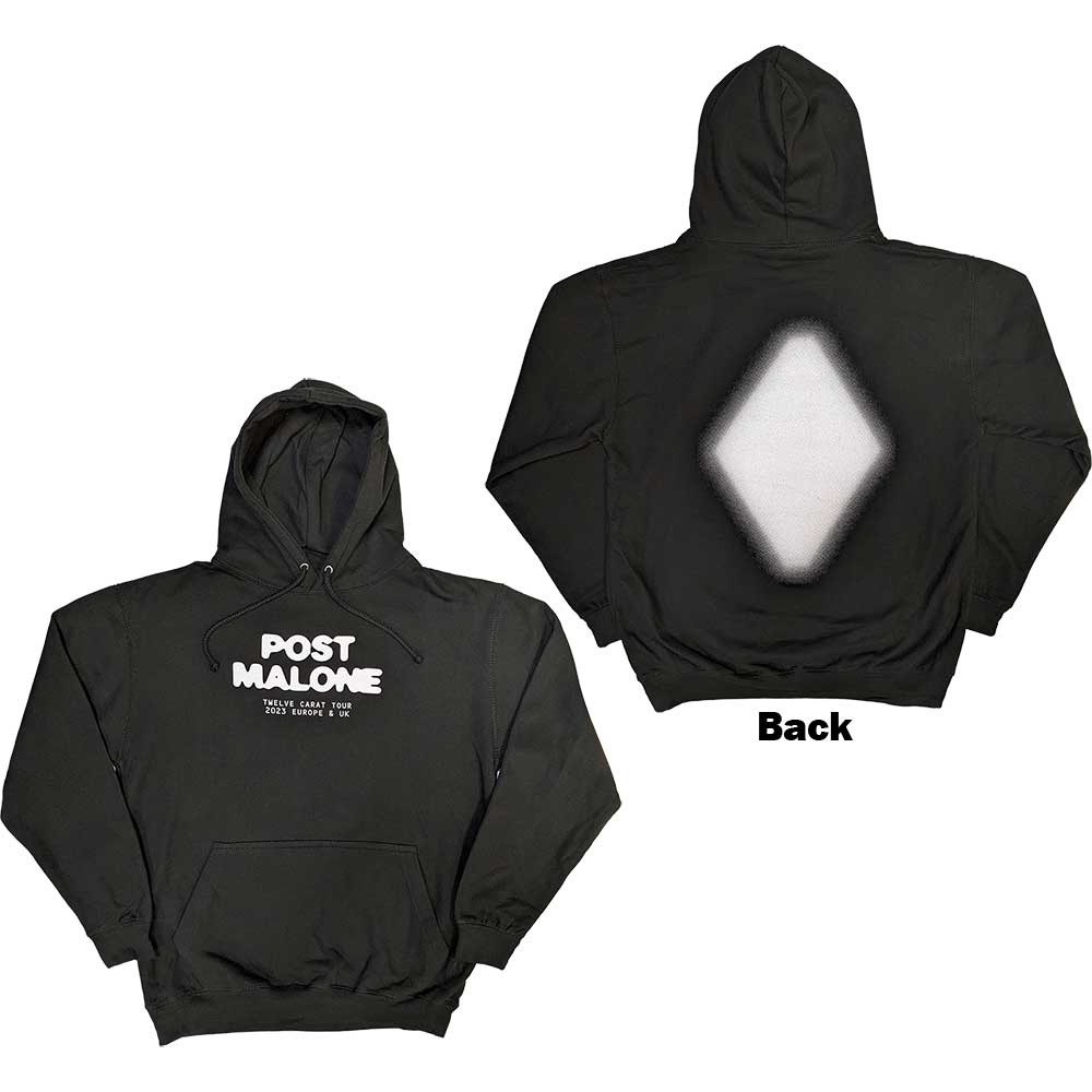 Post Malone Unisex Pullover Hoodie: Carat (Back Print & Ex-Tour) (Medium)