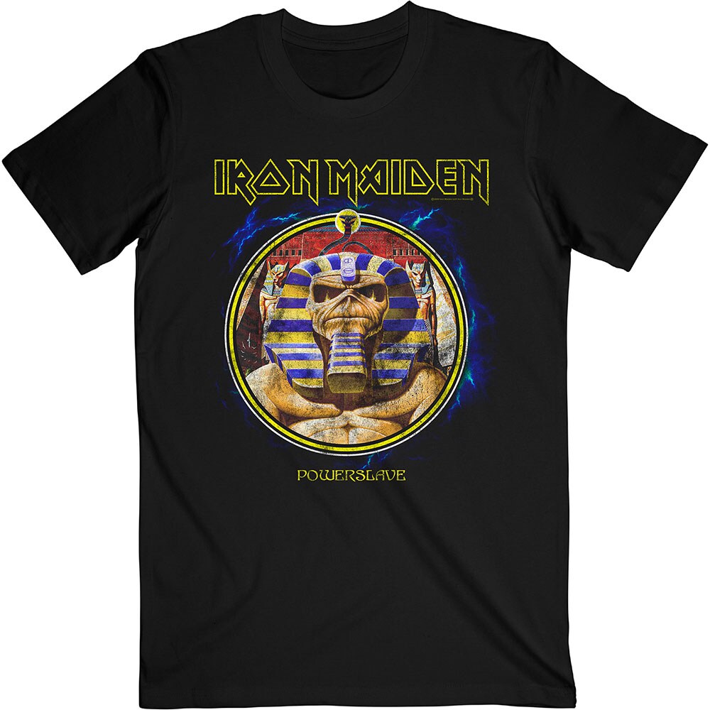 Iron Maiden Unisex T-Shirt: Powerslave Mummy Circle (XX-Large)