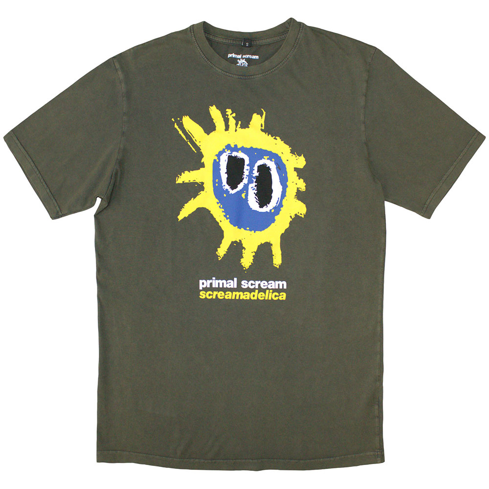 Primal Scream Unisex Stone Wash T-Shirt: Screamadelica (Large)
