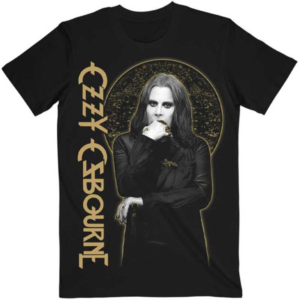 Ozzy Osbourne Unisex T-Shirt: Patient No. 9 Gold Graphic (Small)