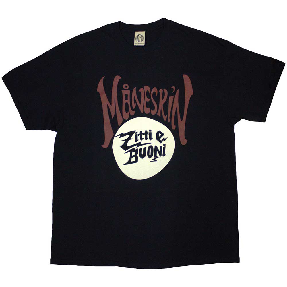 Maneskin Unisex T-Shirt: Zitti e Buoni Circle (Ex-Tour) (X-Large)