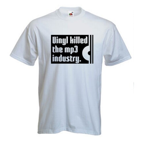 Tshirt: Vinyl Killed The Mp3 Industry (Small) - 2