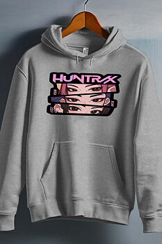 Huntrix Kpop Demon Hunters børne hoodie: "Eyes" - fås i flere farver - str. 3-14 år