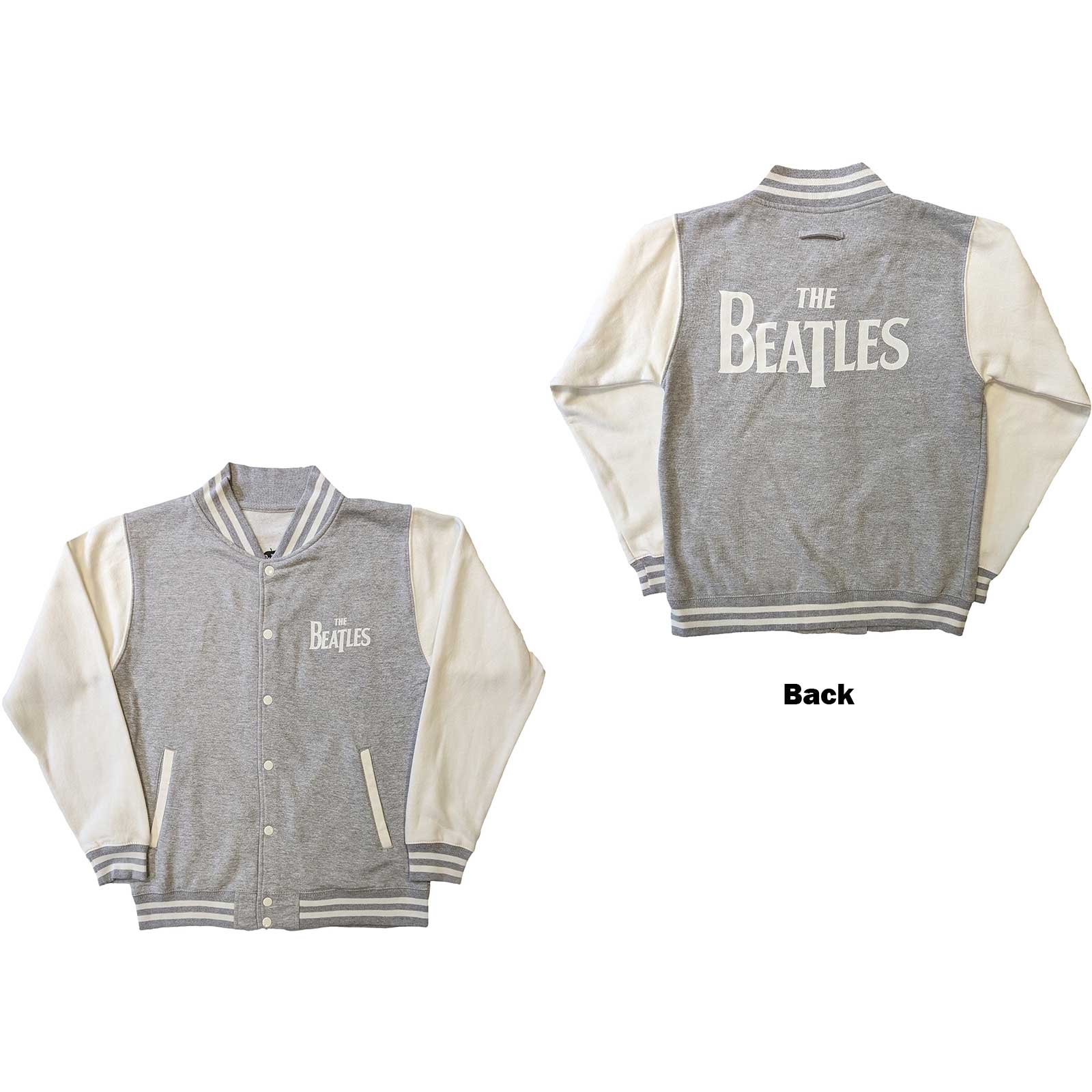 The Beatles Unisex Varsity Jacket: Drop T Logo (Back Print) (Medium)