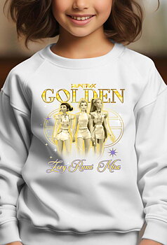 Huntrix Kpop Demon Hunters Lasten Collegepaita - Golden - Valkoinen - Unisex