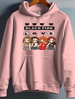 BlackPink Kpop Kids Hoodie - Love - Pink - Unisex