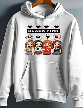 BlackPink Kpop Kids Hoodie - Love - White - Unisex