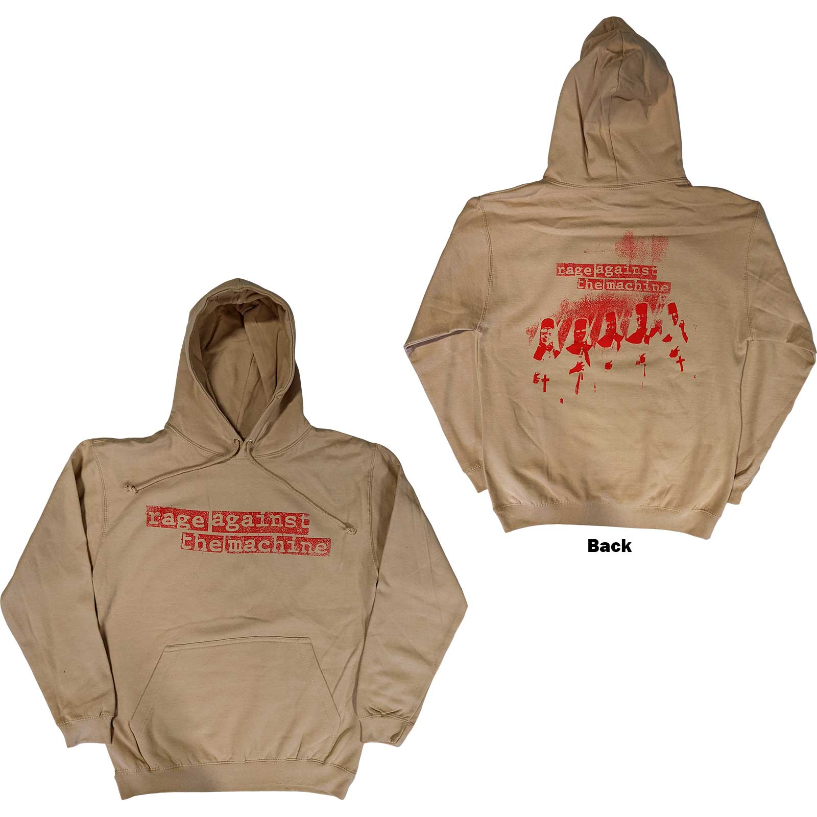 Rage Against The Machine Unisex Pullover Hoodie: Nuns (Back Print) (Small)