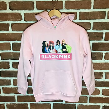 BlackPink Kpop Kids Hoodie - Band Photo - Pink - Unisex