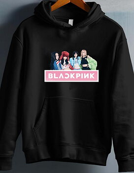 BlackPink Kpop Kids Hoodie - Band Photo - Black - Unisex