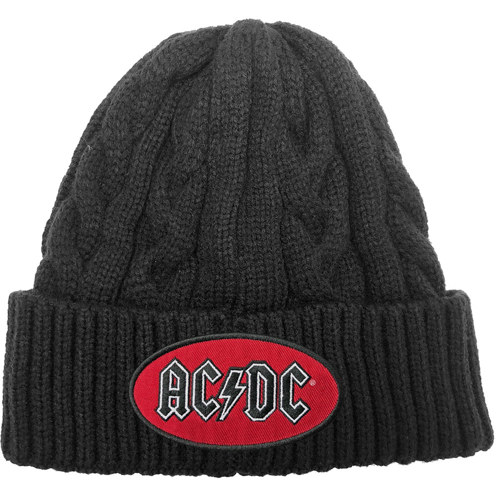 AC/DC Unisex Beanie Hat: Oval Logo 