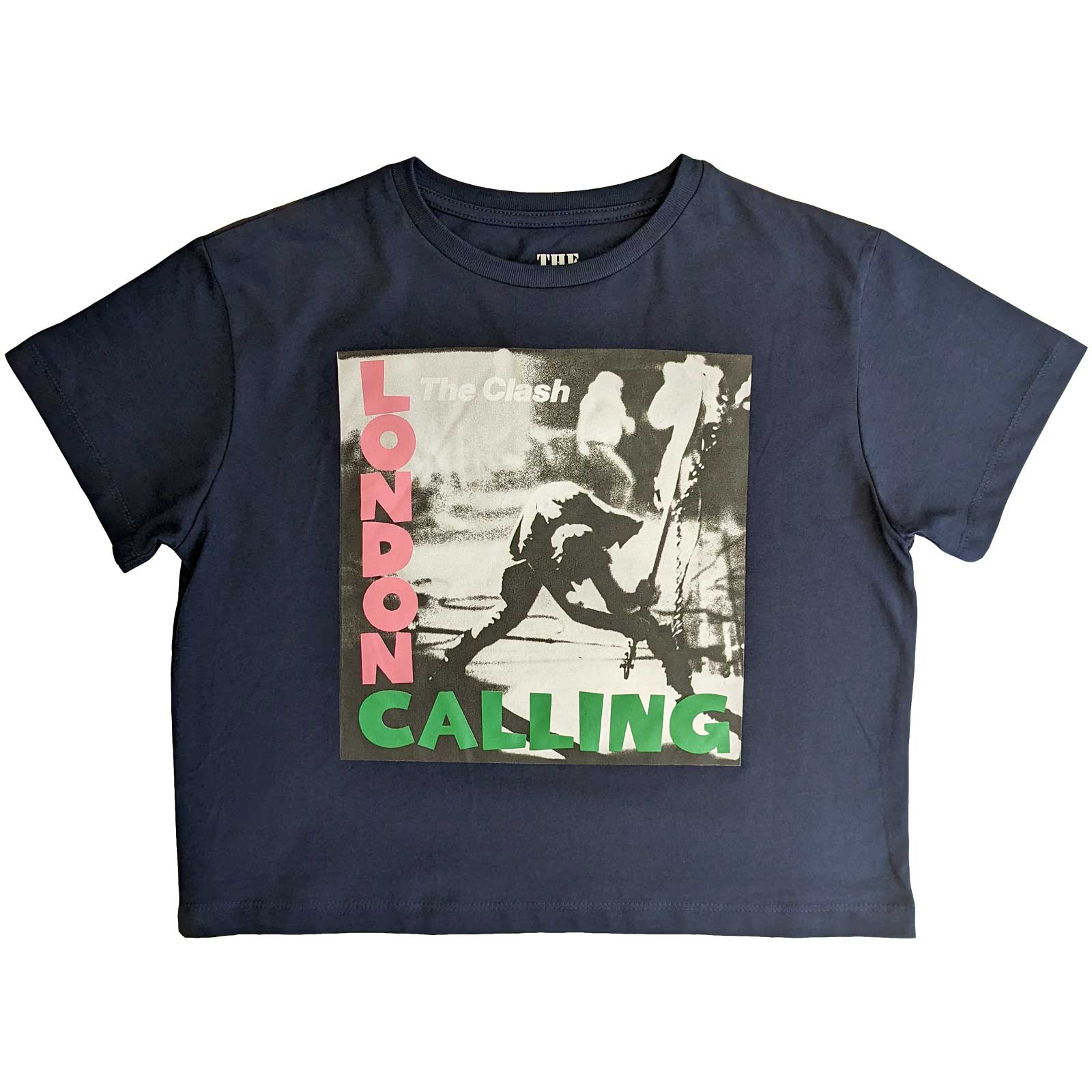 The Clash Ladies Crop Top: London Calling (Small)