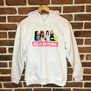 BlackPink Kpop Kids Hoodie - Band Photo - White - Unisex