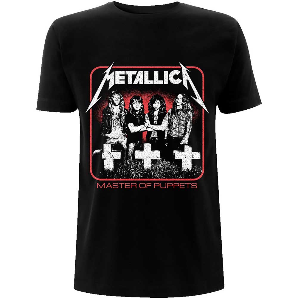 Metallica Unisex T-Shirt: Vintage Master of Puppets Photo (Large)