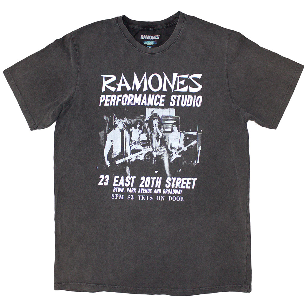 Ramones Unisex Stone Wash T-Shirt: East Village (Small)