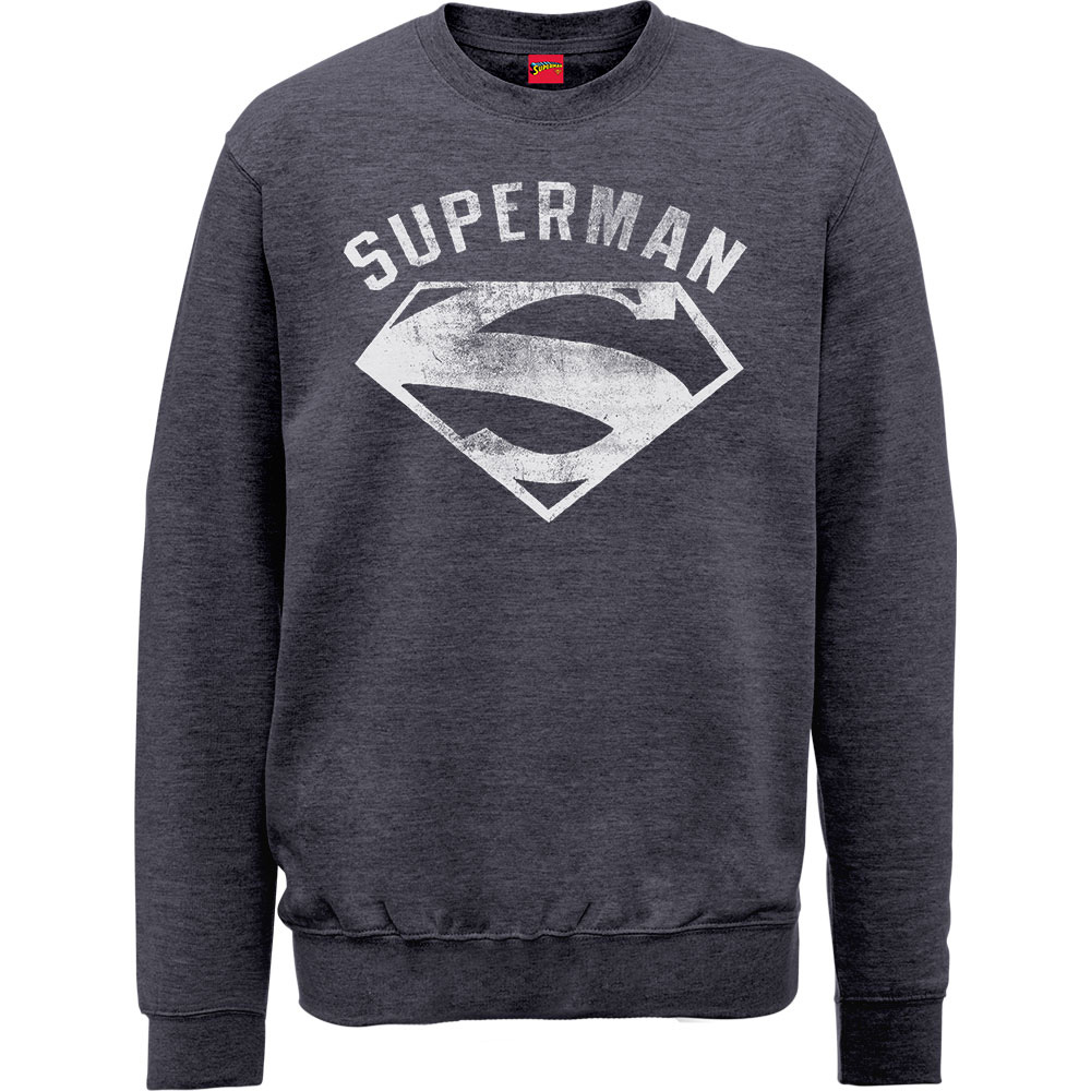 DC Comics Unisex Sweatshirt: Superman Logo Spray (Medium)