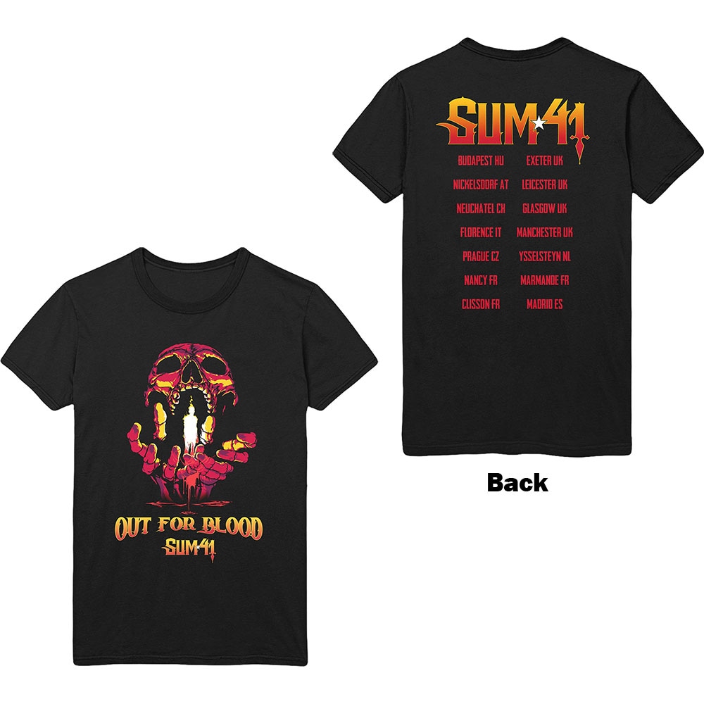 Sum 41 Unisex T-Shirt: Out For Blood (Back Print) (Small)