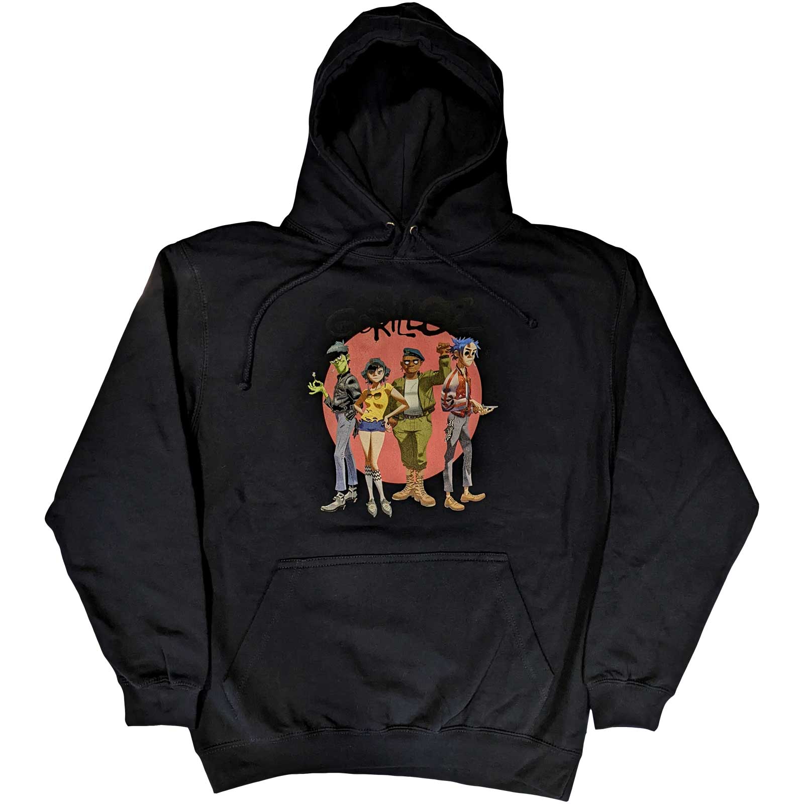 Gorillaz Unisex Pullover Hoodie: Group Circle Rise (Medium)
