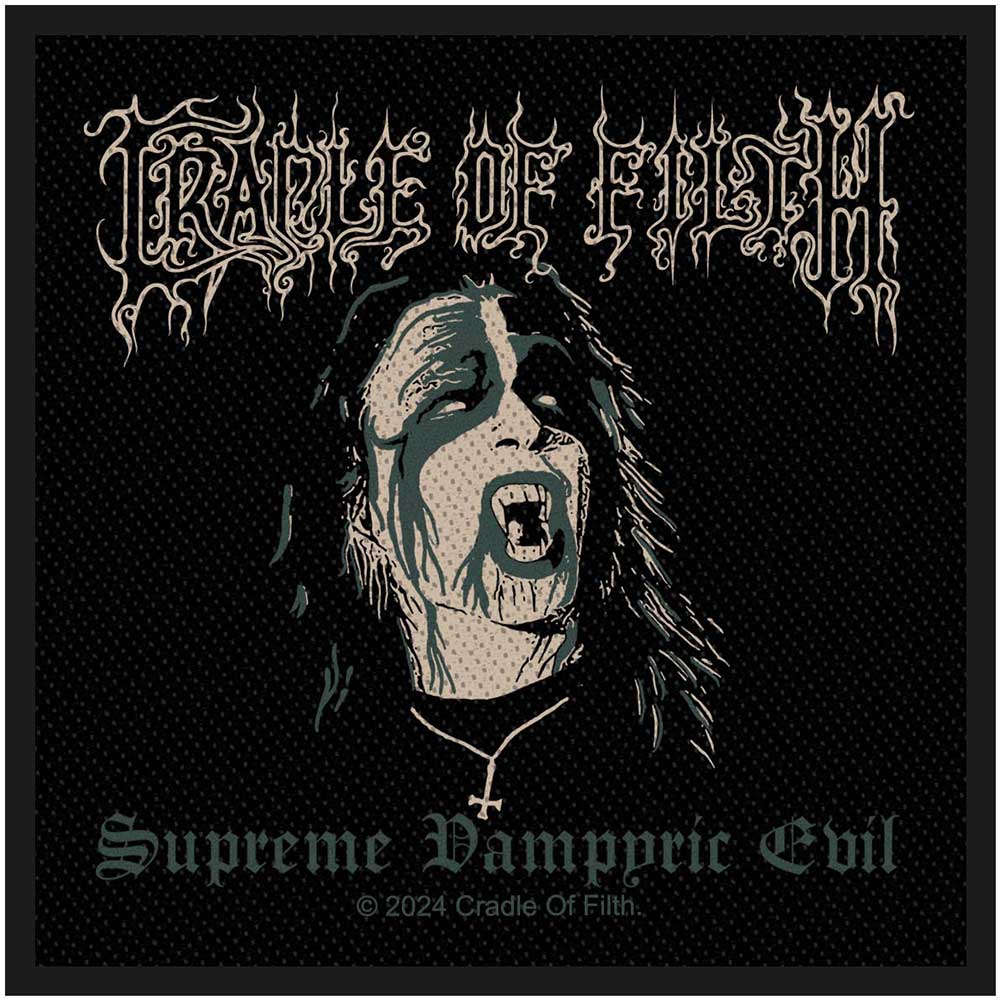 Cradle Of Filth Standard Woven Patch: Supreme Vampyric Evil