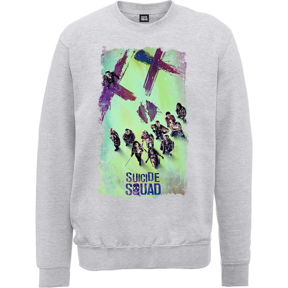 DC Comics Unisex Sweatshirt: Suicide Squad Movie Poster (Medium)