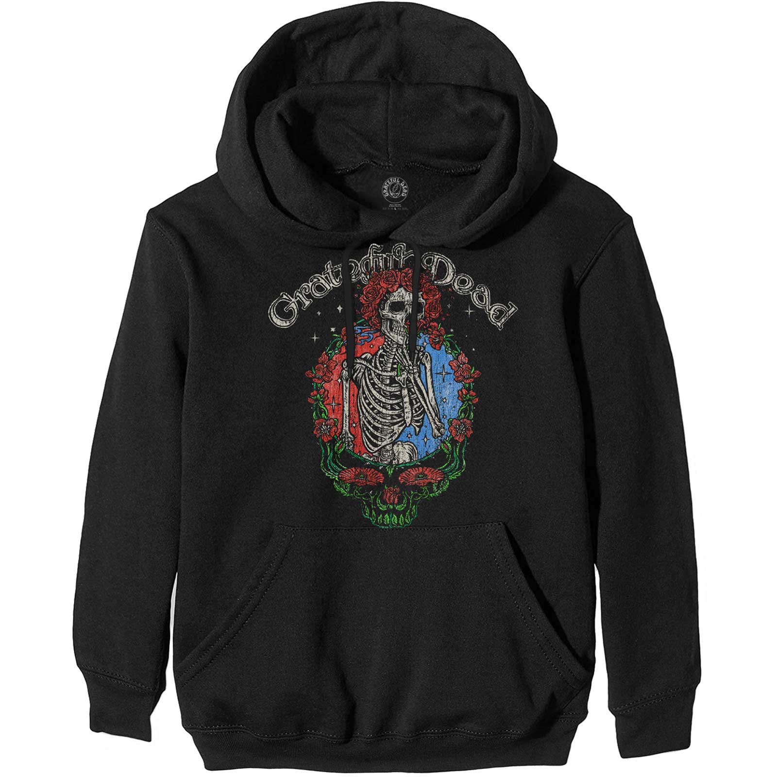 Grateful Dead Unisex Pullover Hoodie: Floral Stealie (Medium)
