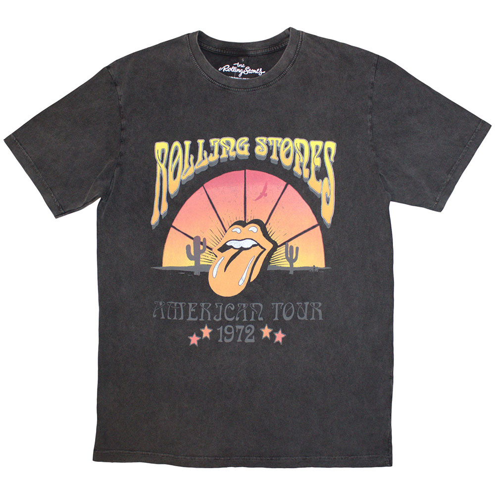The Rolling Stones Unisex Stone Wash T-Shirt: Desert '72 (Small)