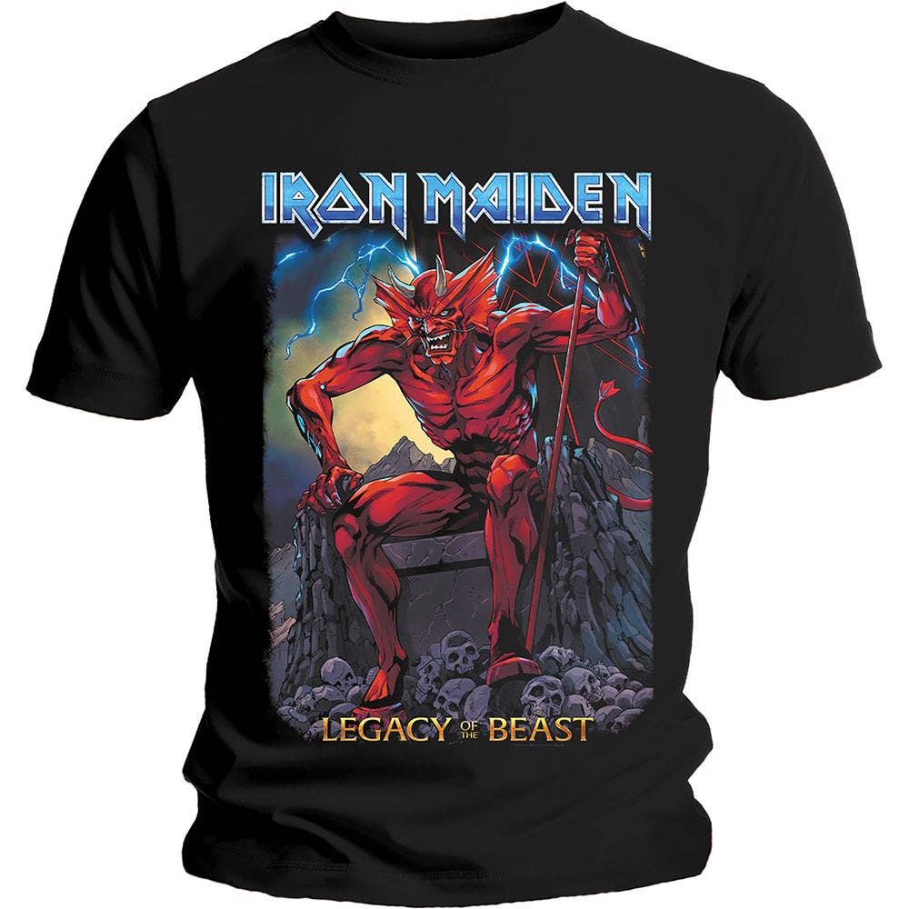 Iron Maiden Unisex T-Shirt: Legacy of the Beast 2 Devil (Large)