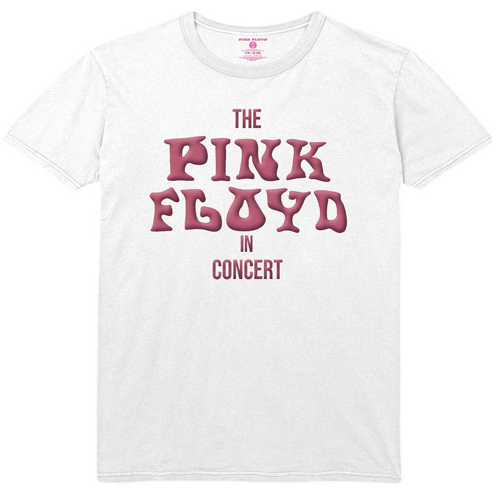 Pink Floyd Unisex T-Shirt: In Concert (Puff Print) (Large)