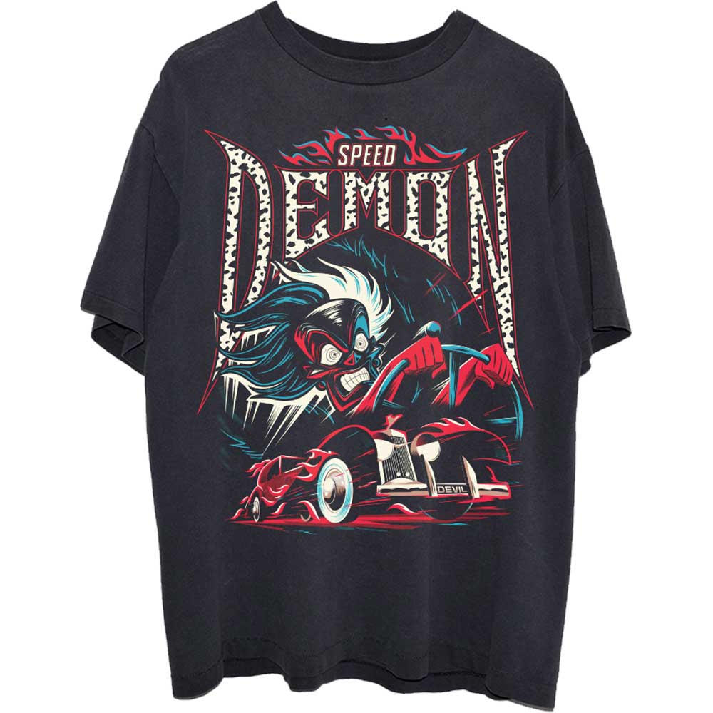 Disney Unisex T-Shirt: 101 Dalmations Cruella Speed Demon  (Medium)