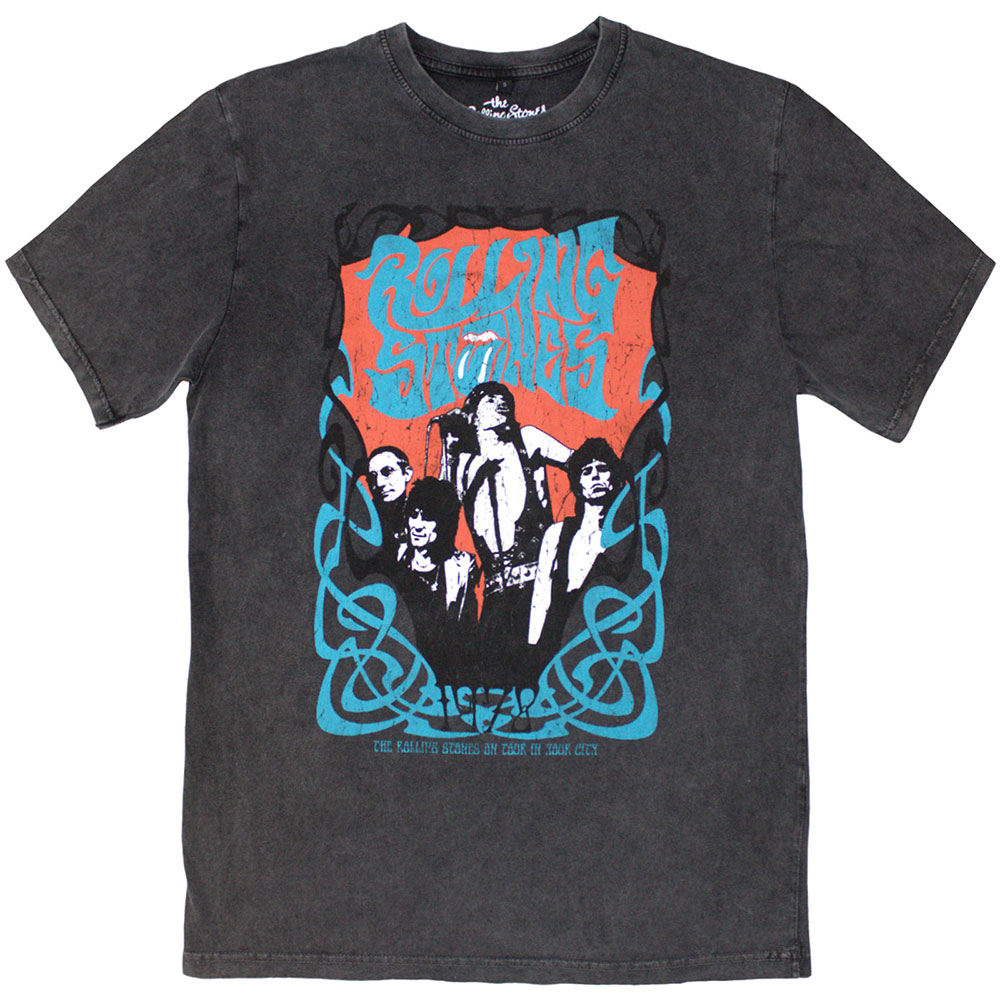 The Rolling Stones Unisex Stone Wash T-Shirt: Psych Montage (XX-Large)