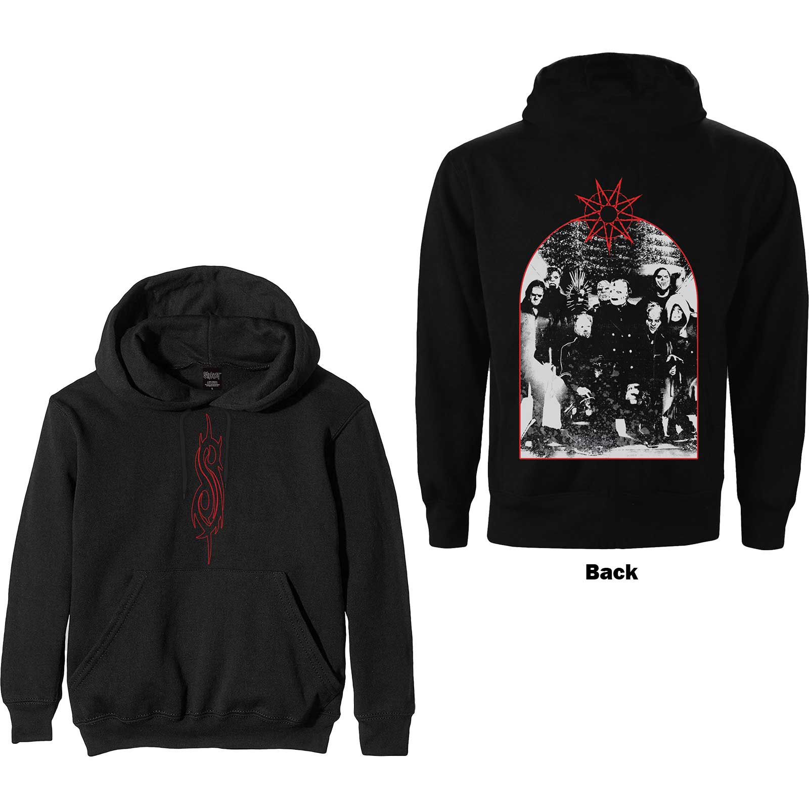 Slipknot Unisex Pullover Hoodie: Arched Group Photo (Large)