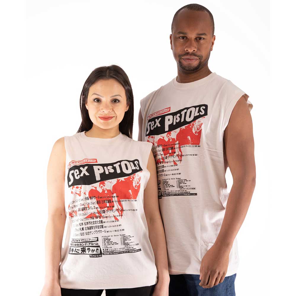 The Sex Pistols Unisex Embellished Vest T-Shirt: Filthy Lucre (Diamante) (Small)